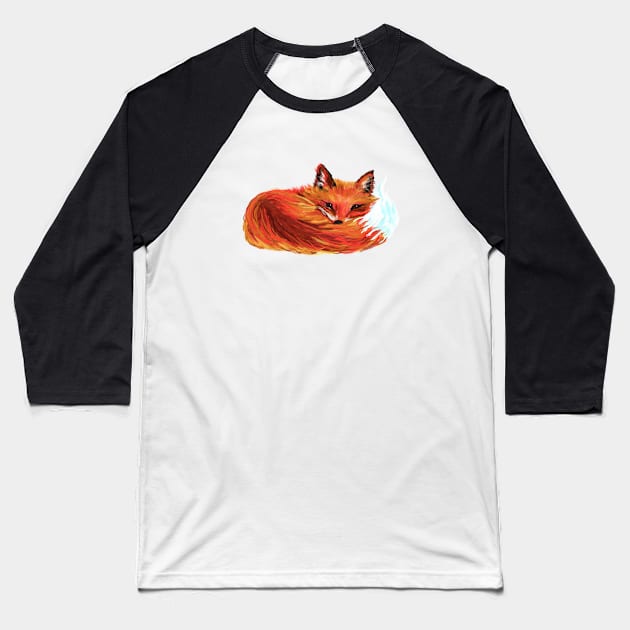 Let Sleeping Foxes lie Baseball T-Shirt by RavensLanding